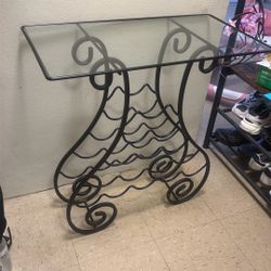 Wine Rack Glass Table 