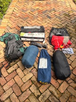 Complete Camping Gear Bundle – REI + Coleman Tent, Backpack, Air Mattress & More