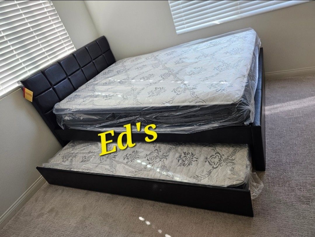 BRAND NEW FULL/TWIN TRUNDLE BED WITH MATRESS INCLUDED $479