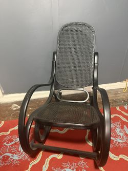 Black Wicker Rocking Chair