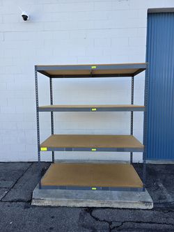 Industrial Racks 72 in W x 48 in D Used Heavy Duty 4 Tier Storage Shelving Delivery Available