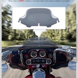 96-13 HD Touring 8" Smoke Wave Tinted Windshield Windscreen