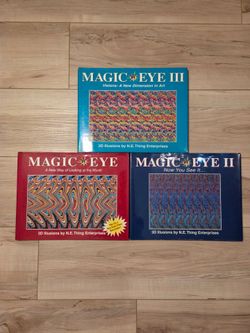 Magic Eye Books - Lot of 3 Vintage 1990's