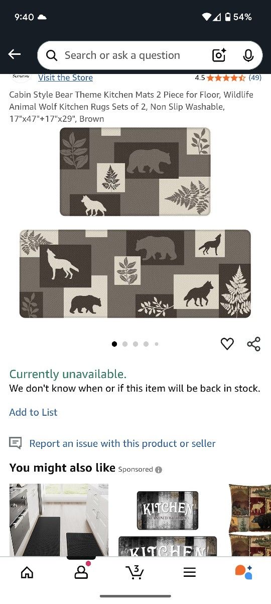 Kitchen Mats - 15$ Brand New