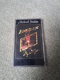 Signed Michael Jordan card