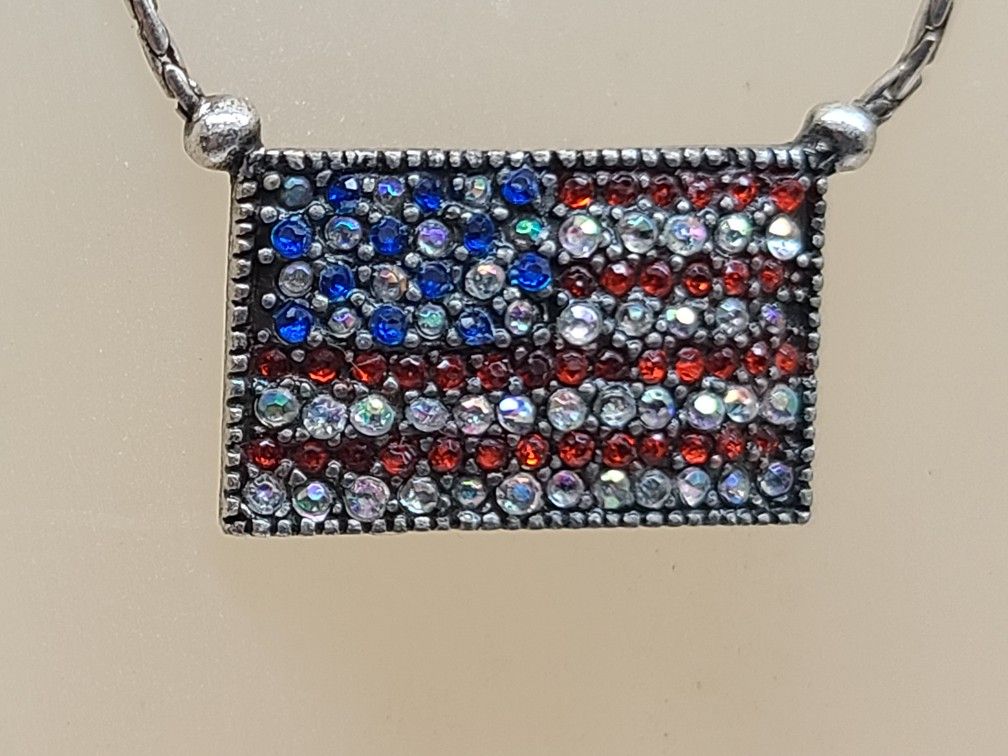 VINTAGE MARCASITE WWII FLAG