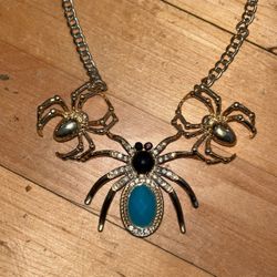Spider Necklace With Matching Earrings