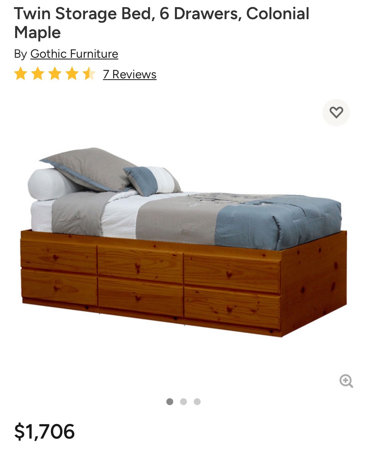 Full Size Bed frame With Drawers