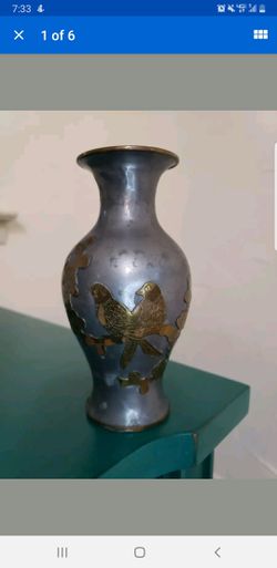 Vintage pewter, James Mont vase designs