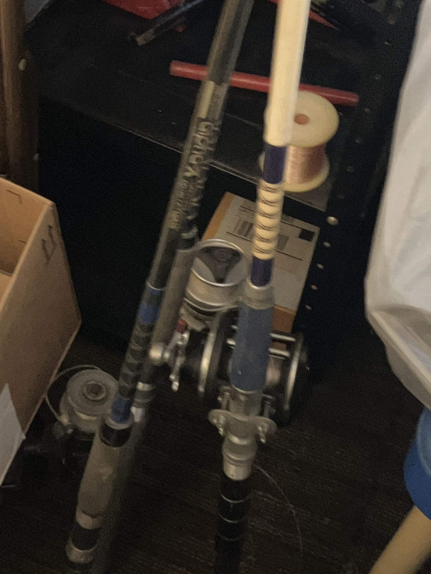 Fishing Rods With Box Of Supplies