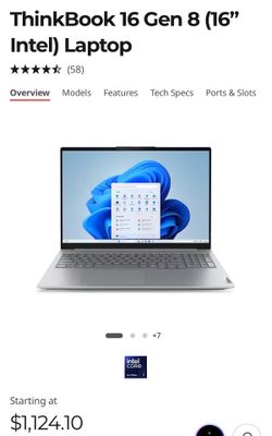 Lenovo ThinkBook 16 Gen 8 | i5-210H | 16GB RAM | 512GB SSD | 2026 Model | Like New