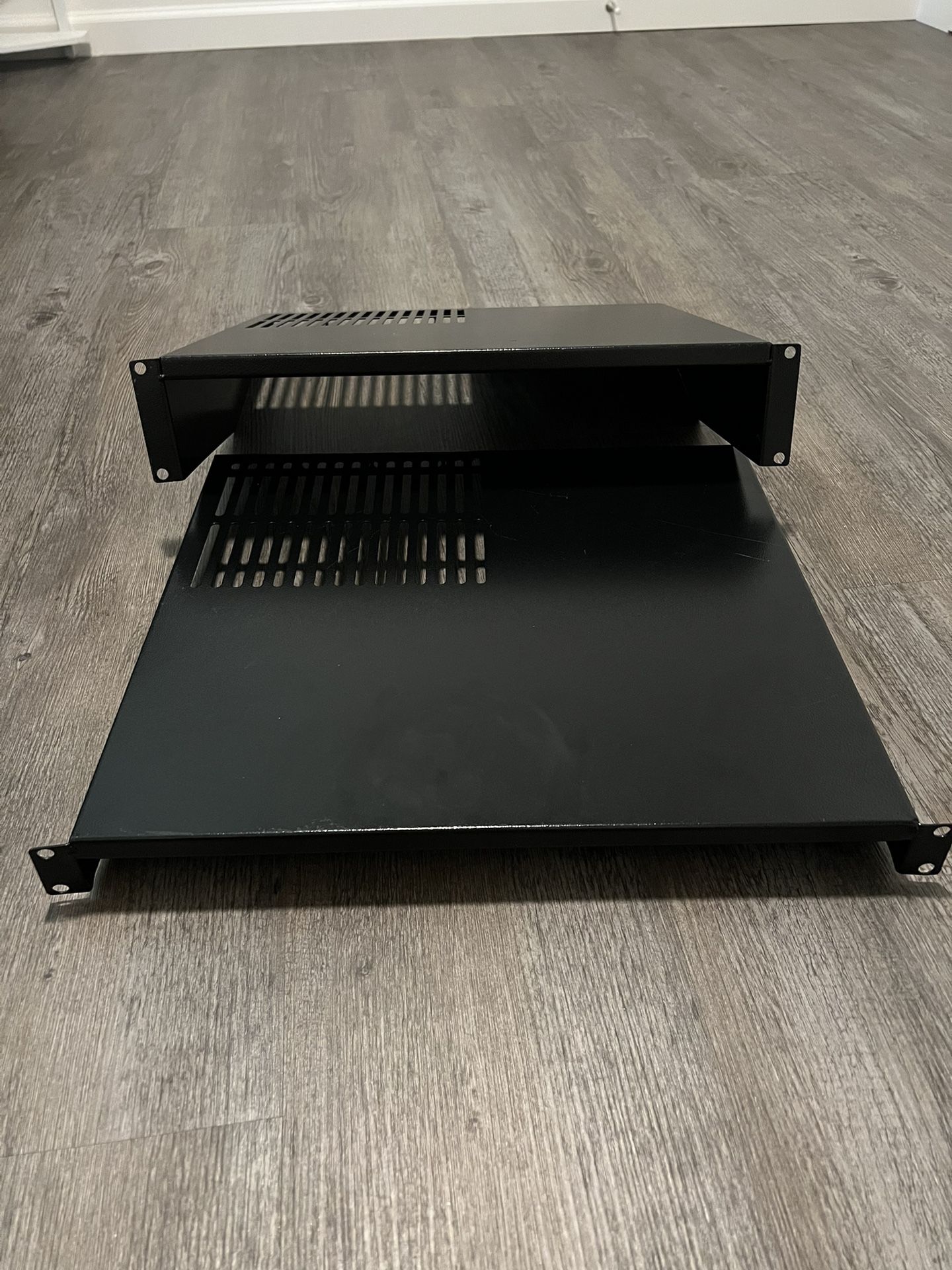 “NEVER USED” PAIR OF DATA RACK SHELVES