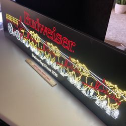 ❤️‍🔥 New Rare Animated Budweiser Clydesdale Led Beer Sign Bar Light Motion 