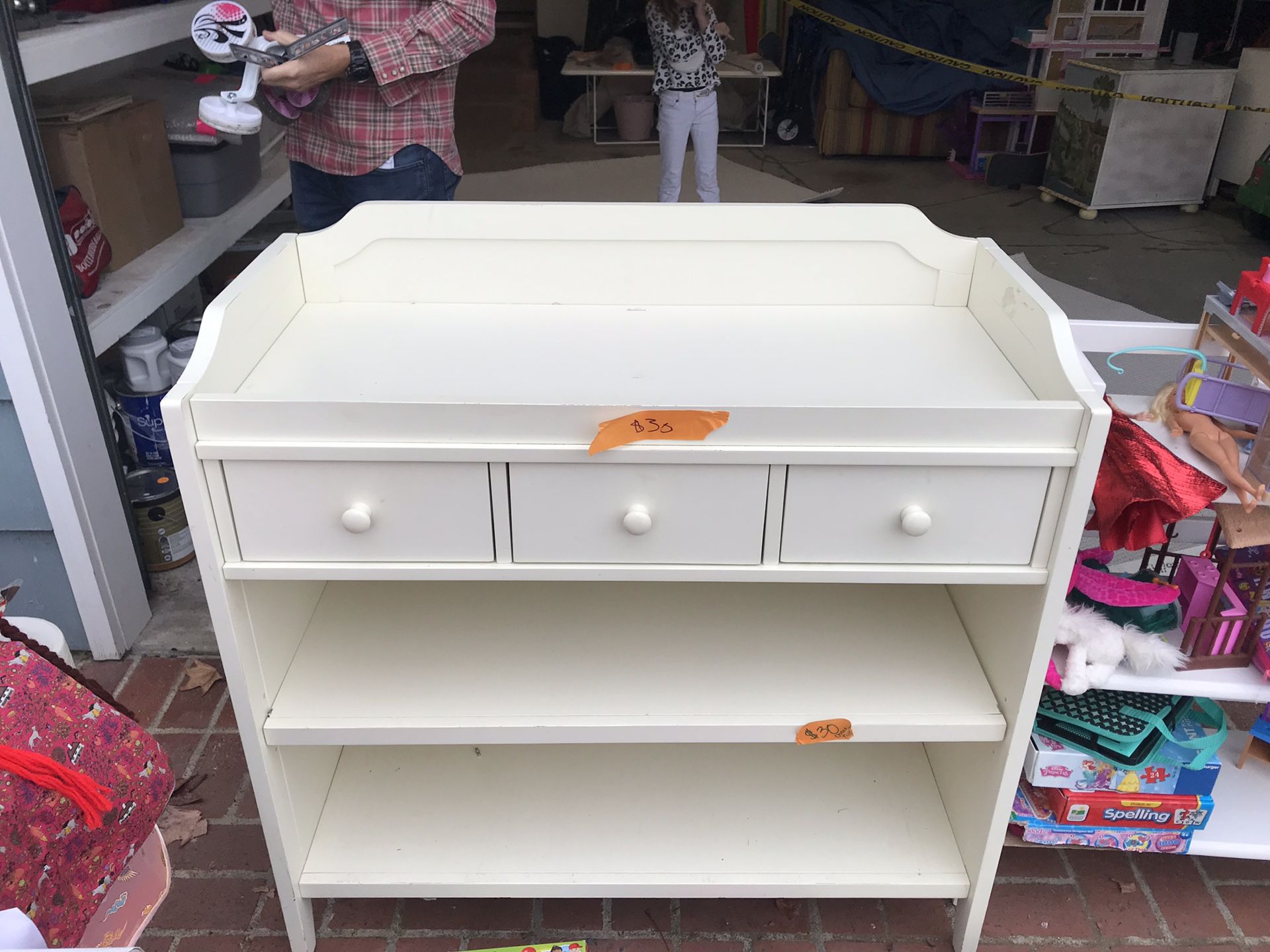 Pottery Barn Changing Table with drawers and shelves