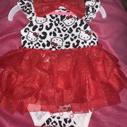 Baby Girl Hello Kitty 3 Mon Onesie Nwt