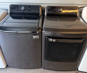 LG~📣📣🔥Black Steel Washer and Dryer Set ⚡️Electric ⚡️ in excellent condition