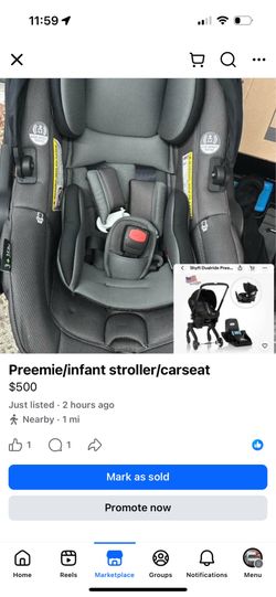 Preemie/infant carseat/stroller