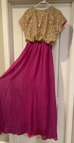 Gold Top Pink Bottom dress