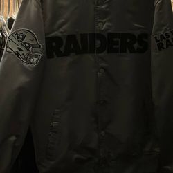 Raiders Grey Windbreaker