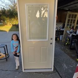 36x80 Back Door With Miniblinds Framed Ready To Install