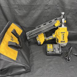 DEWALT 20V MAX XR Lithium-lon Cordless Brushless 2-Speed 21° Plastic Collated Framing Nailer with 4.0Ah Battery and Charger