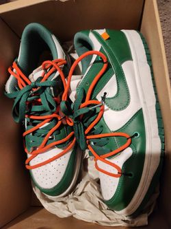 Nike Off/white Green Dunk Low Size 9.5