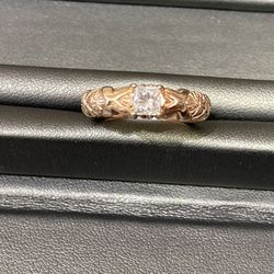 Rose gold Diamond Ring Vintage Style