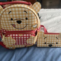 Winnie The Pooh Purse W/matching Wallet 