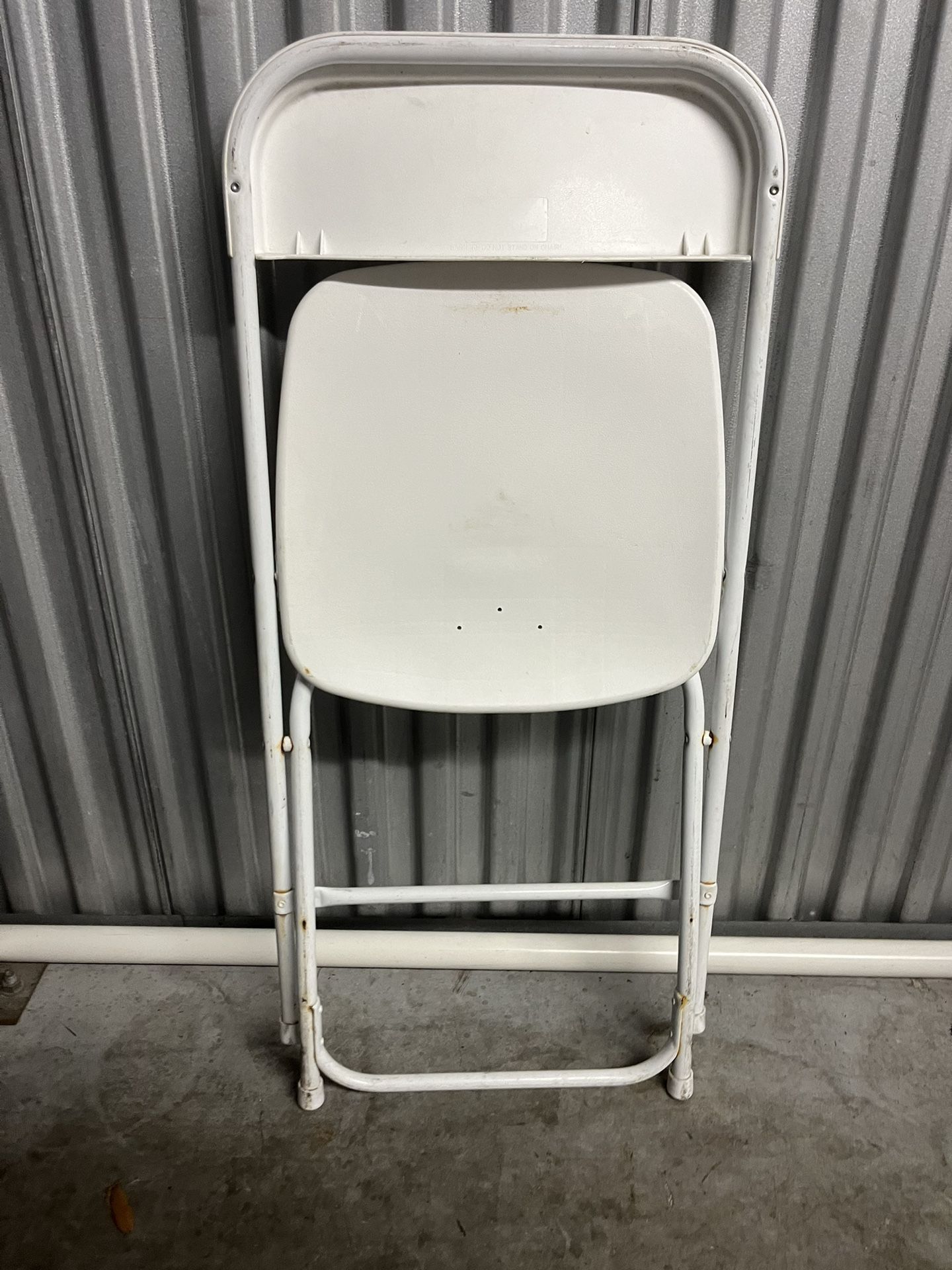 120 Used White Folding Chairs - $9 Each OBO