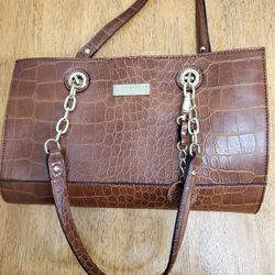 Anne Klein Brown Aligator/crocodile Purse