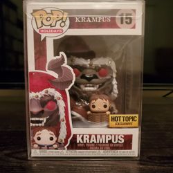 Funko Pop Figure Hot Topic Edition Krampus #15 & Protective Case 