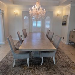 Dinning room table and chairs with buffet