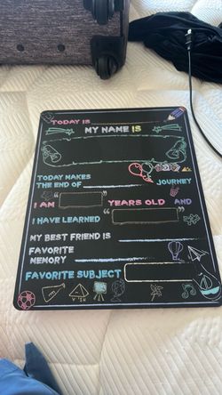 1st Day of school chalkboard