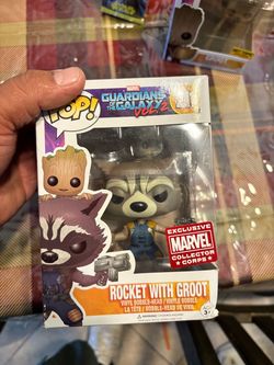Funko Pop Rocket with Groot Marvel Collector Corps Exclusive