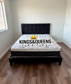 New Queen bed with mattress