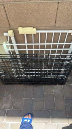 Dog crate and gate