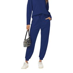 Cakulo Womens 2 Piece Lounge Sets 2024 Fall Outfits Jogger Sweat Pants Set Sweatsuits Matching Track Suits