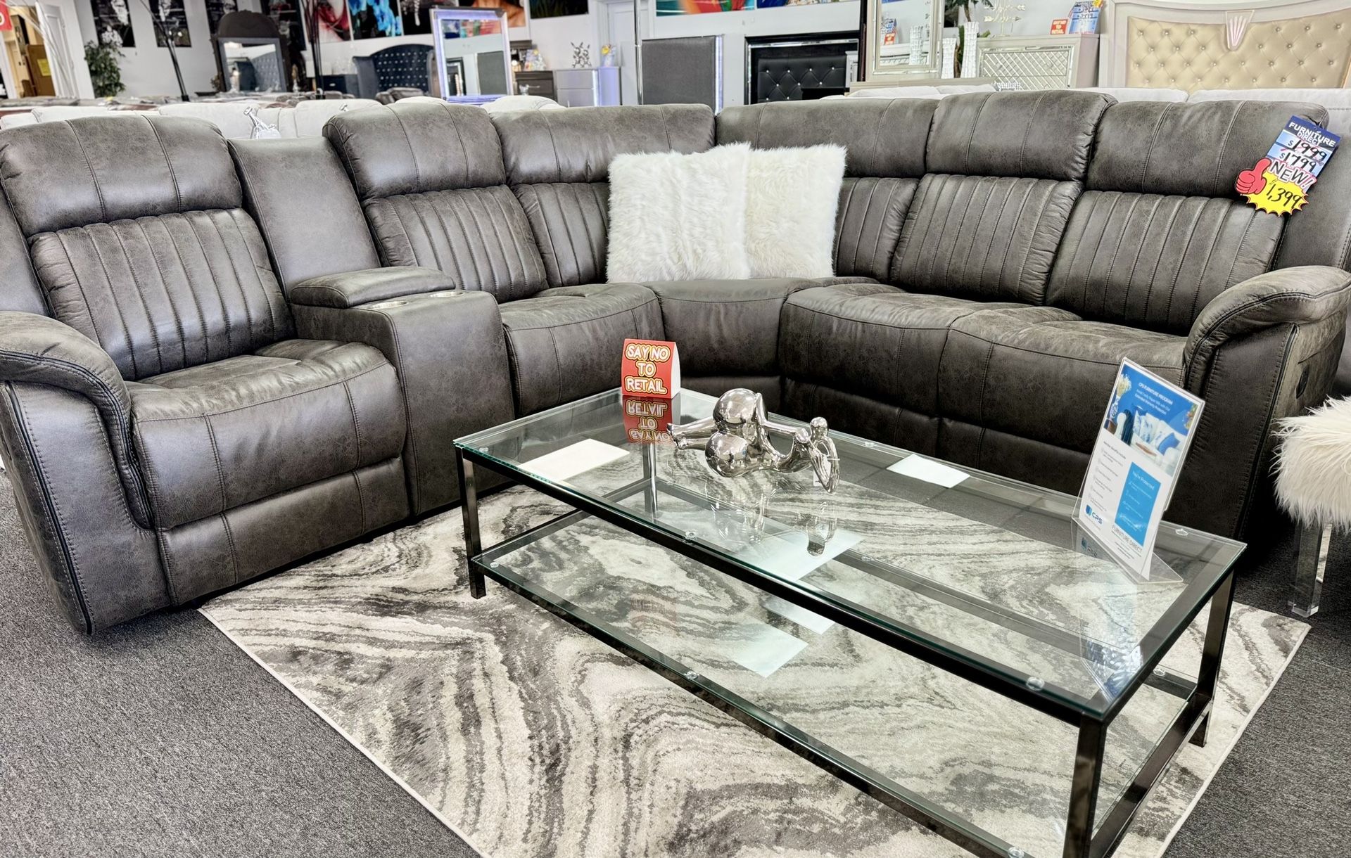 💥😱Final Sale On Living Room Furniture Sectionals Available In Beige And Grey 3x Recliners $1299😱💥 💥😱Final Sale On Living Room Furniture Sectiona