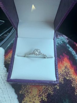 New 1/2 karat diamond ring in silver size 10.5