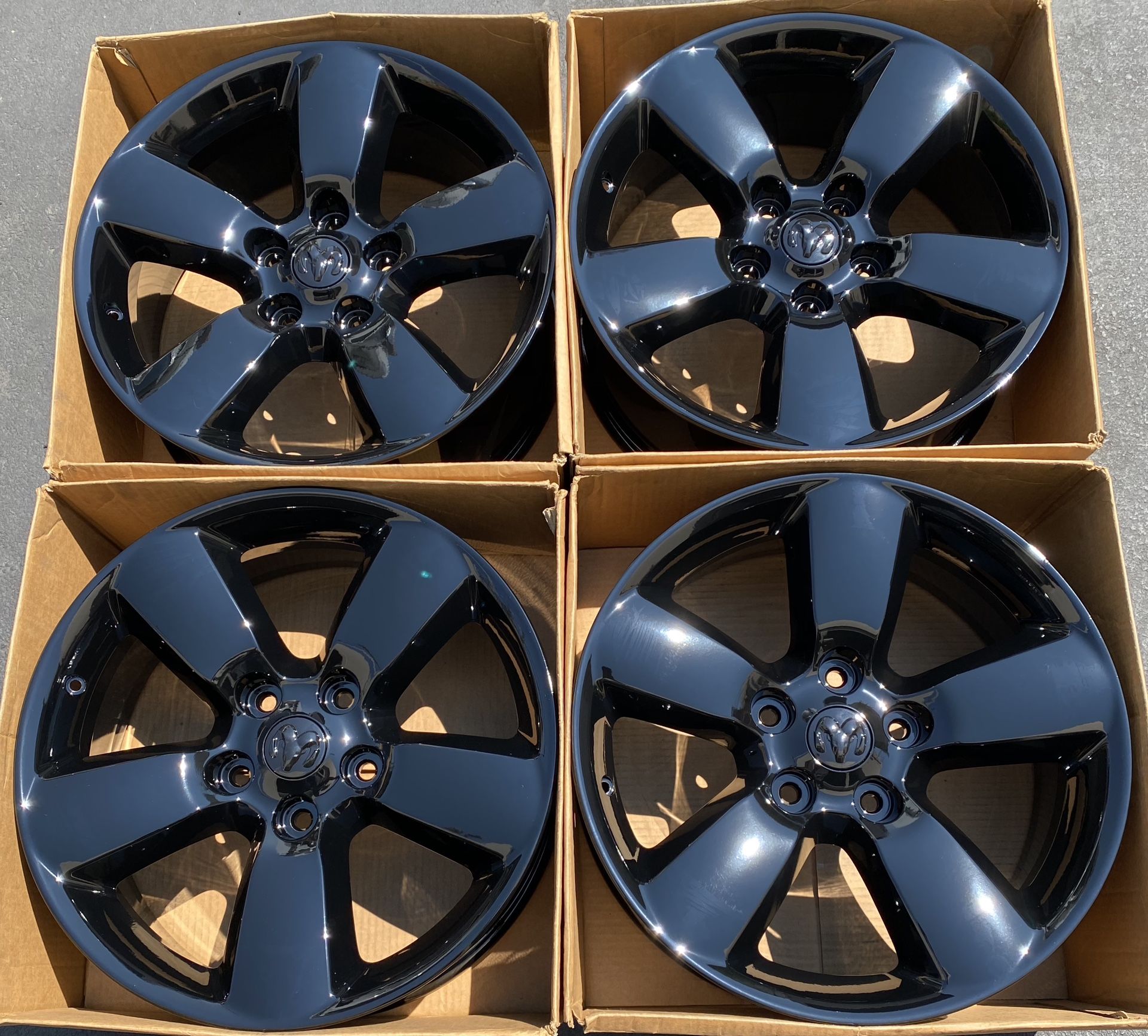 20” Dodge Ram Factory Wheels Rims Gloss Black New 1500