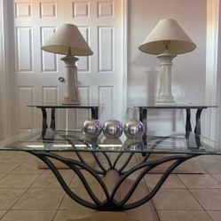 Living Room Set of 3 (Glass)