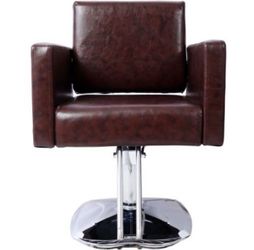 NEW Brown Salon Chair for Hair Stylist Barber 360 Degree Swivel with Heavy Duty Hydraulic Pump, Max Load Weight 330 lbs
