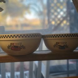 Nascar Racing Mixing Bowls. Lot Of 2. 