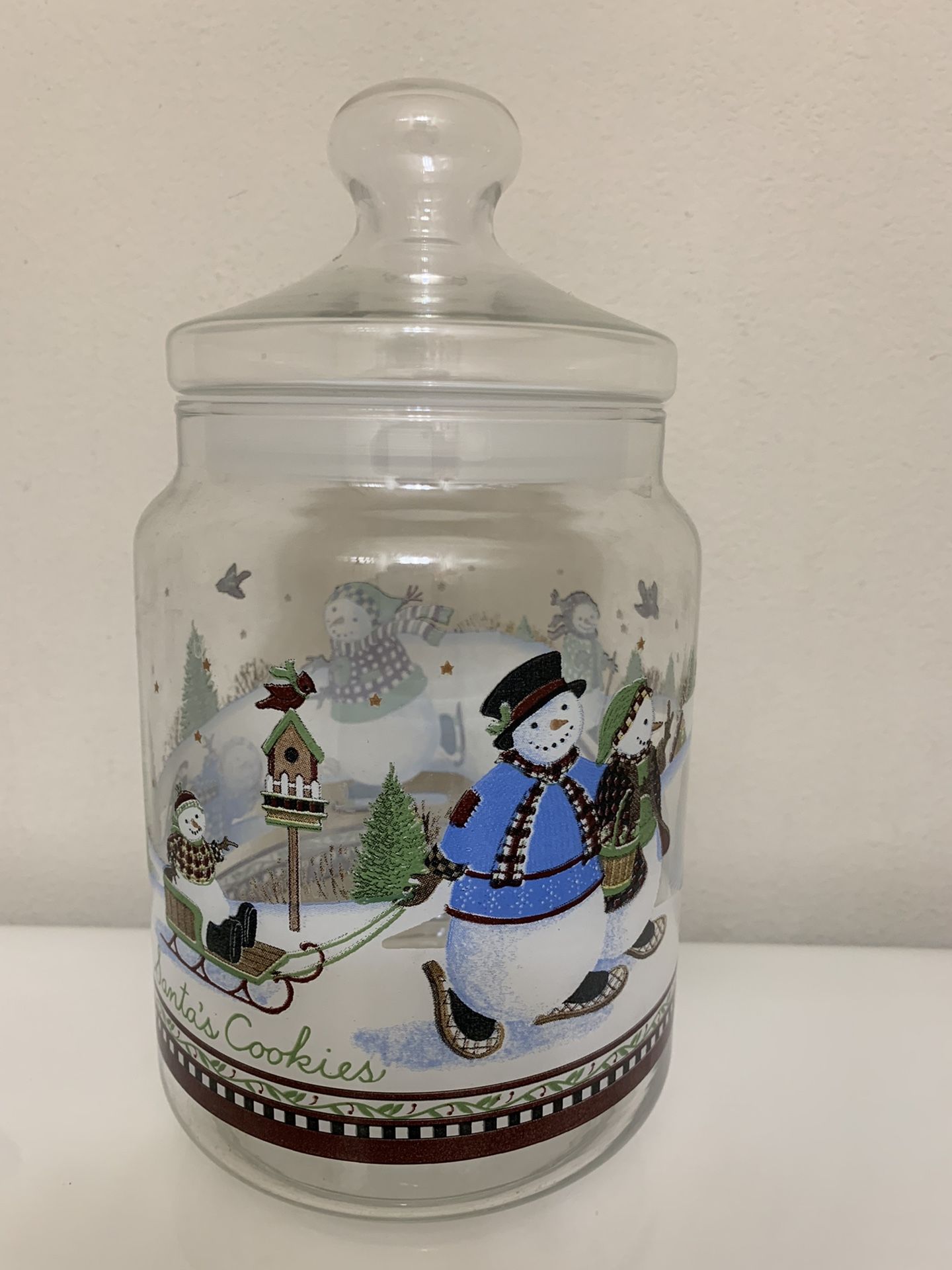 Vintage Glass Cookie Jar 10’ H.