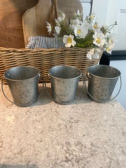 New Set of three galvanized buckets $6