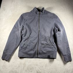 American Giant Full Moto Zip Up Men’s Large Faded Blue Made in USA Heavyweight