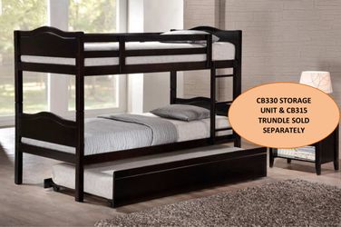 $250 twin bunk bed not including mattress and trundle