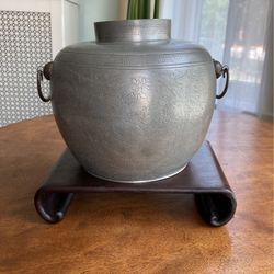 Antique Chinese Pewter Pot