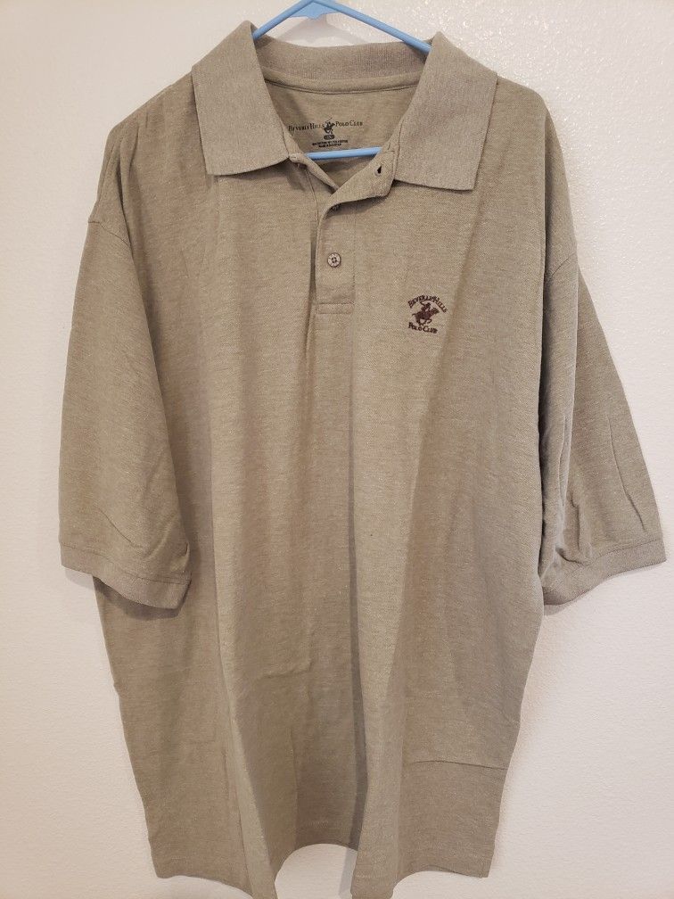 Polo Club Beverly Hills Short Sleeve Shirt Men’s 3X Collared Neck Brown Preowned