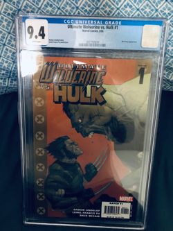 Marvel comics. Wolverine vs hulk #1 CGC Comic adult owned purchase for collecting